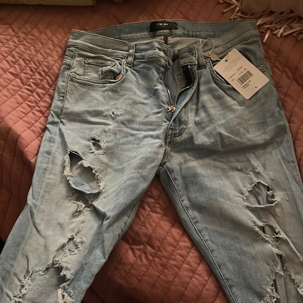 Authentic Men’s Amiri Ripped Denim Jeans